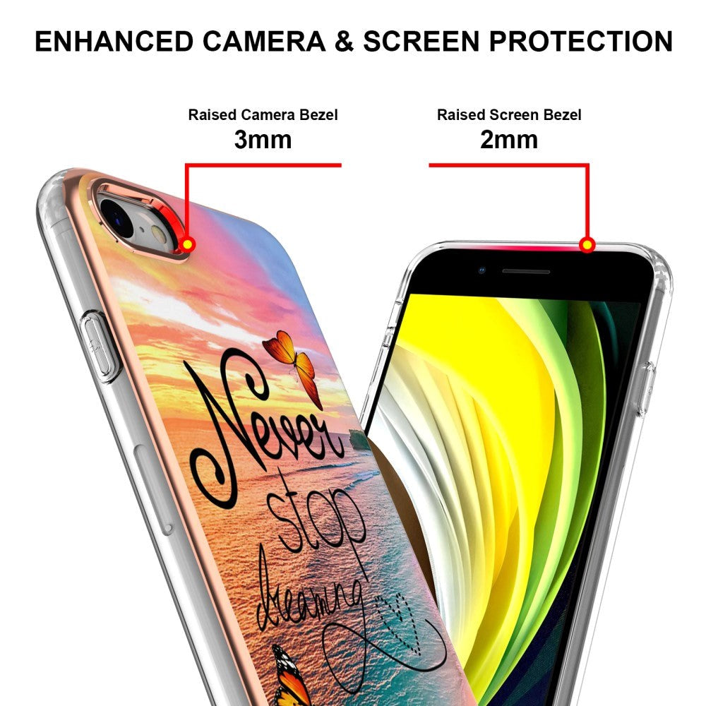 iPhone SE (2022 / 2020) / 8/7 Hybrid plastbakdeksel - "Never Stop Dreaming"