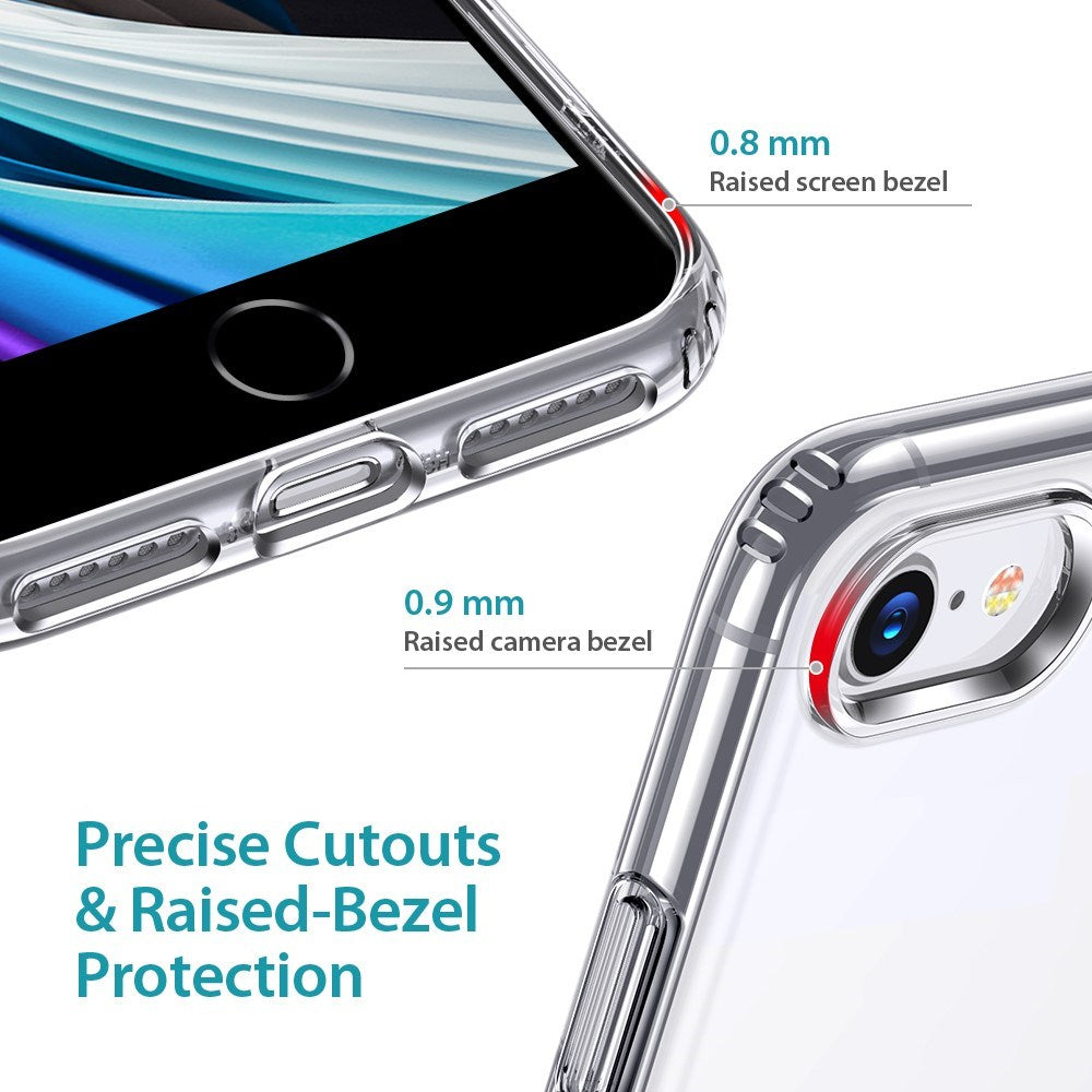 iPhone SE (2022), iPhone SE (2020), iPhone 8 og iPhone 7 ESR fleksibelt plastdeksel m. Stativ - Gjennomsiktig