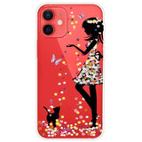 iPhone 13 Fleksibel Plastik Bagside Cover - Blomsterpige