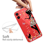 iPhone 13 Fleksibel Plastik Bagside Cover - Blomsterpige