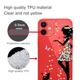 iPhone 13 Fleksibel Plastik Bagside Cover - Blomsterpige