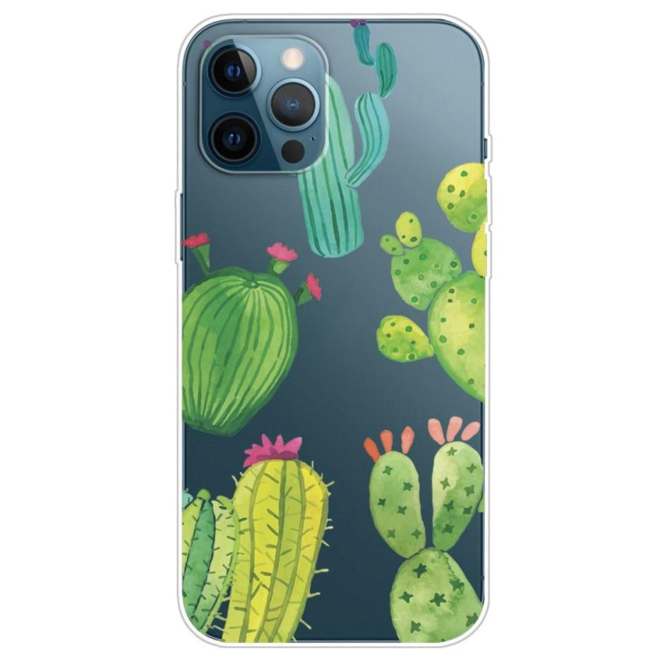 iPhone 13 Pro Max fleksibelt plastdeksel - kaktus