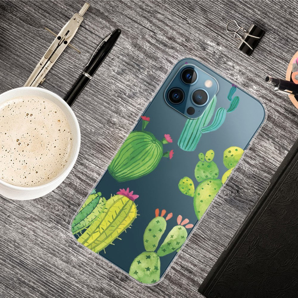 iPhone 13 Pro Max fleksibelt plastdeksel - kaktus