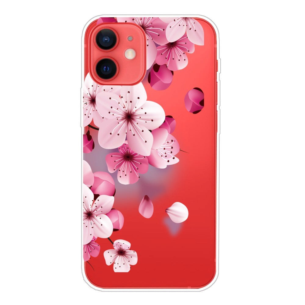 iPhone 13 fleksibelt plastdeksel - Peach Blossom