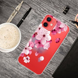 iPhone 13 fleksibelt plastdeksel - Peach Blossom