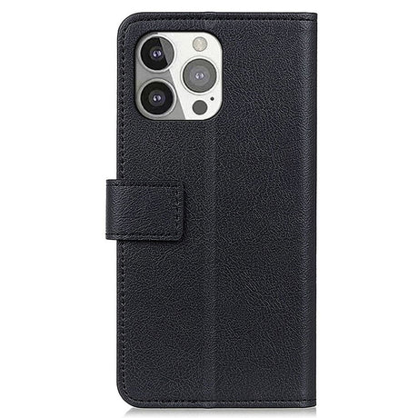 iPhone 13 Pro Single Leather Flip Cover m. Lommebok - Svart