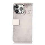 iPhone 13 Pro Leather Flip Cover m. Lommebok - Katt med hjerte