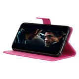 iPhone 13 Mini Litchi Læder Flip Cover m. Pung & Ståfunktion - Lyserød