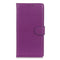 iPhone 13 Mini Litchi Leather Flip Cover m. Lommebok- og stativfunksjon - Lilla