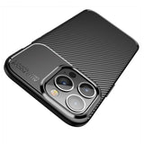 iPhone 13 Pro Carbon Fiber fleksibelt plastdeksel - svart
