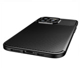 iPhone 13 Pro Carbon Fiber fleksibelt plastdeksel - svart