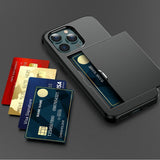 iPhone 13 Pro Max Craftsman-deksel m. Kortholder - Sort