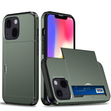 iPhone 13 Mini Craftsman-deksel m. Kortholder - Mørkegrønn