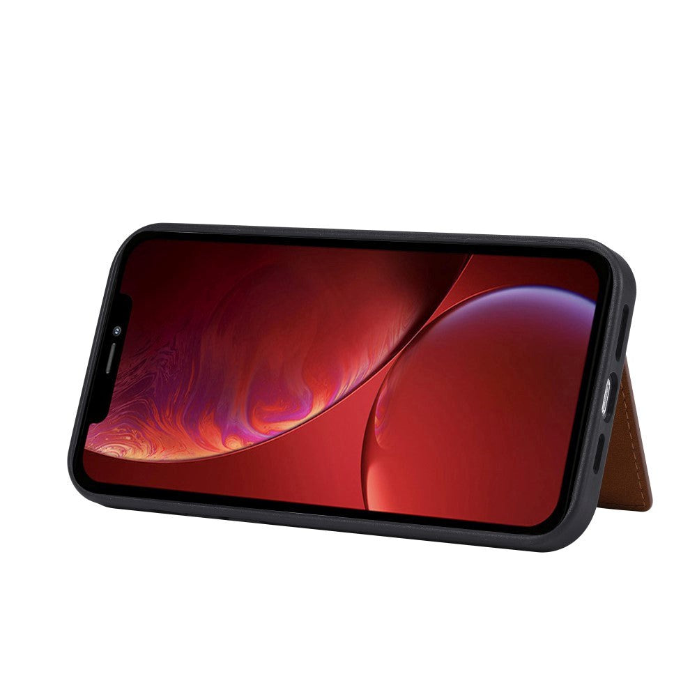 iPhone 13 Hybrid Bakdeksel m. Kortholder - Svart