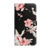 EIDERWOOD iPhone 13 Mini Leather Flip Cover m. Lommebok og trykk - Azalea Flower