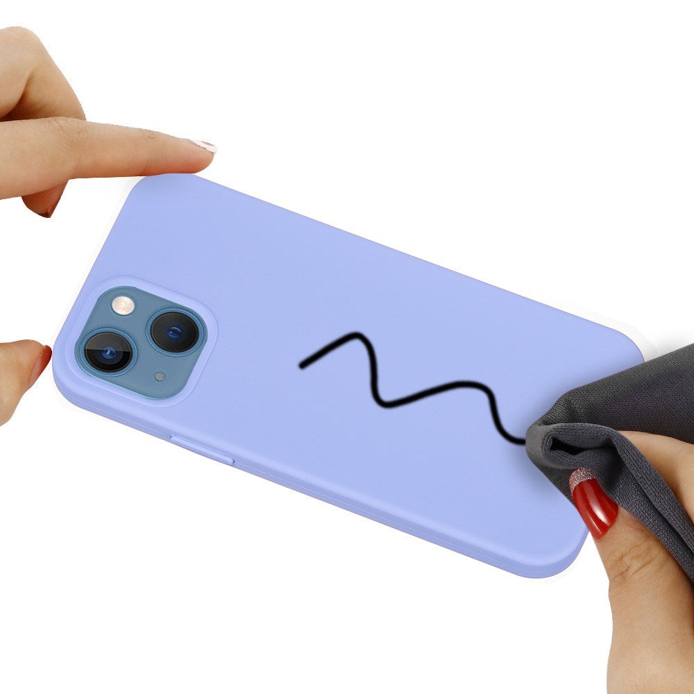 iPhone 13 Mini flytende silikon bakdeksel - lilla