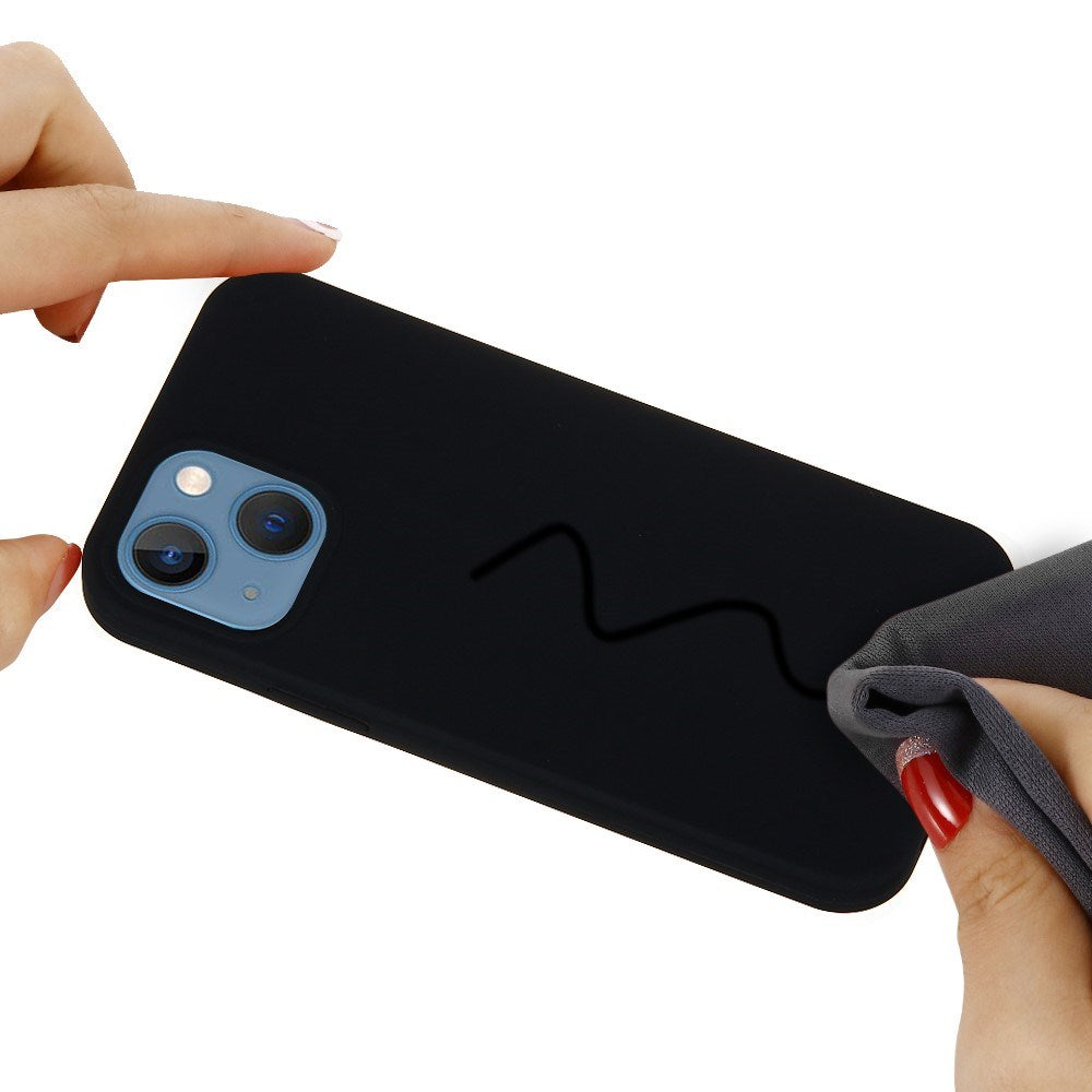 iPhone 13 Mini Liquid Silikon Bakdeksel - Svart