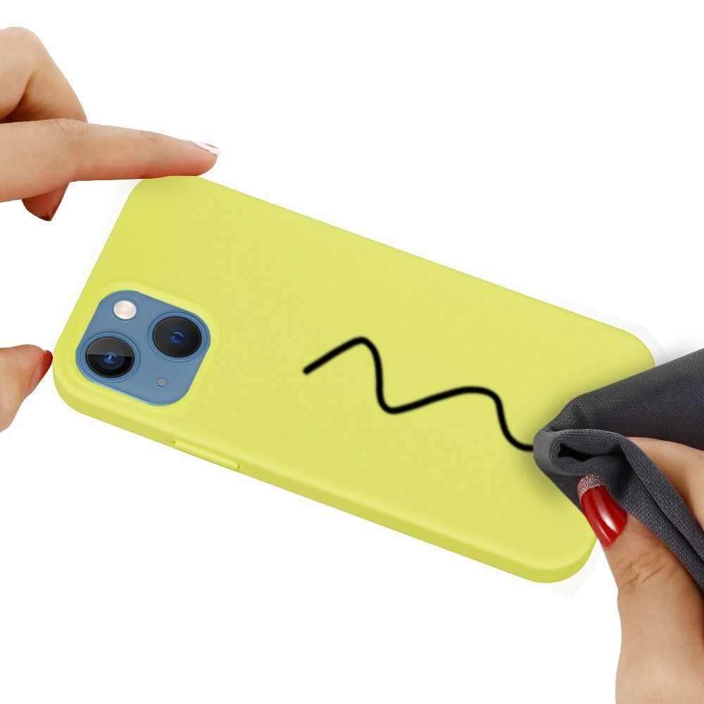 iPhone 13 Mini Liquid Silikon Bakdeksel - Gul