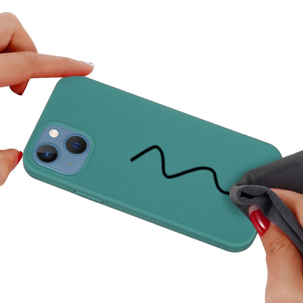 iPhone 13 Mini Liquid Silikon Bakdeksel - Mørkegrønn