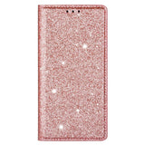 EIDERWOOD iPhone 13 Mini Leather Flip Cover m. Lommebok og stativfunksjon - Glitter - Rose gull