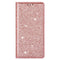 EIDERWOOD iPhone 13 Mini Leather Flip Cover m. Lommebok og stativfunksjon - Glitter - Rose gull