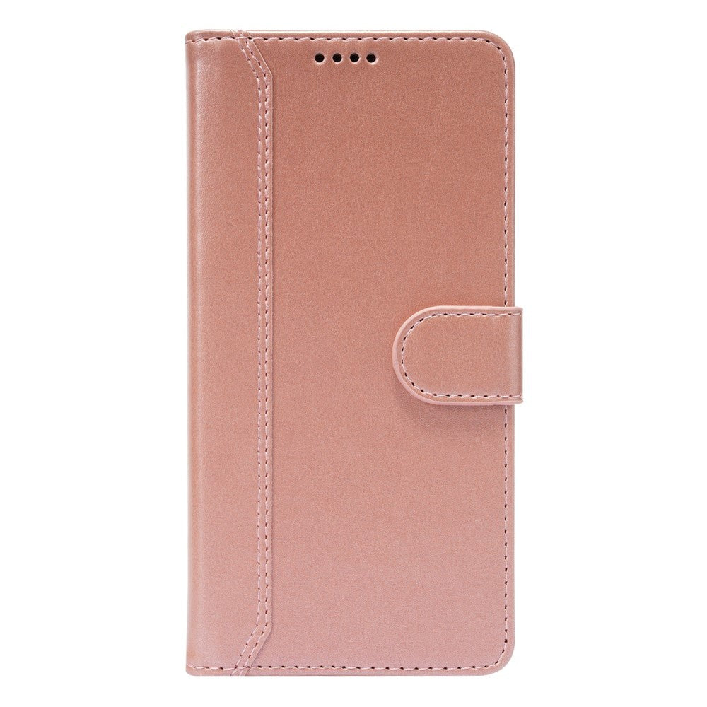 iPhone SE (2022 / 2020) / 8 / 7 Flip Cover m. Lommebok - Vertikal søm - Rose gull