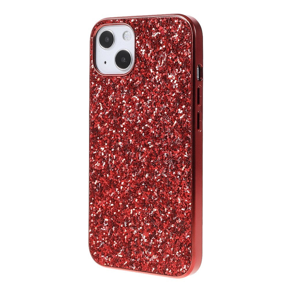 EIDERWOOD iPhone 13 Mini Glitter Hybrid Bakdeksel - Rød