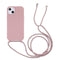 iPhone 13 fleksibelt deksel m. Snor - Rosa