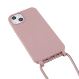 iPhone 13 fleksibelt deksel m. Snor - Rosa