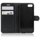 Apple iPhone SE (2022/2020)/8/7 PU-skinn FlipCover m. Kortholder - Sort