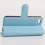 Apple iPhone SE (2022/2020)/8/7 Litchi FlipCover m. Kortholder - Blå