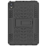 iPad Mini (2021) Håndværker Bagside Cover m. Dæk Design & Ståfunktion - Sort