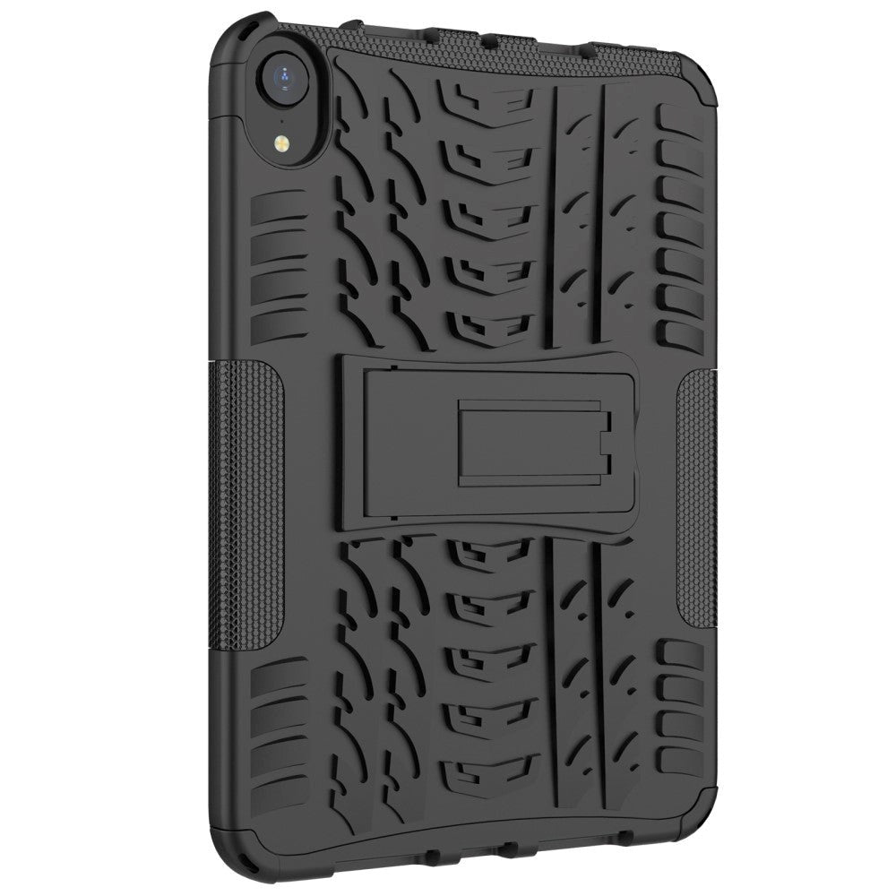 iPad Mini (2021) Håndværker Bagside Cover m. Dæk Design & Ståfunktion - Sort