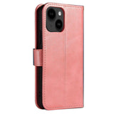 iPhone 13 Leather Flip Cover m. Lommebok og magnetisk lukking - Rose gull