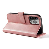 iPhone 13 Mini Leather Flip Cover m. Lommebok og magnetisk lukking - Rose gull