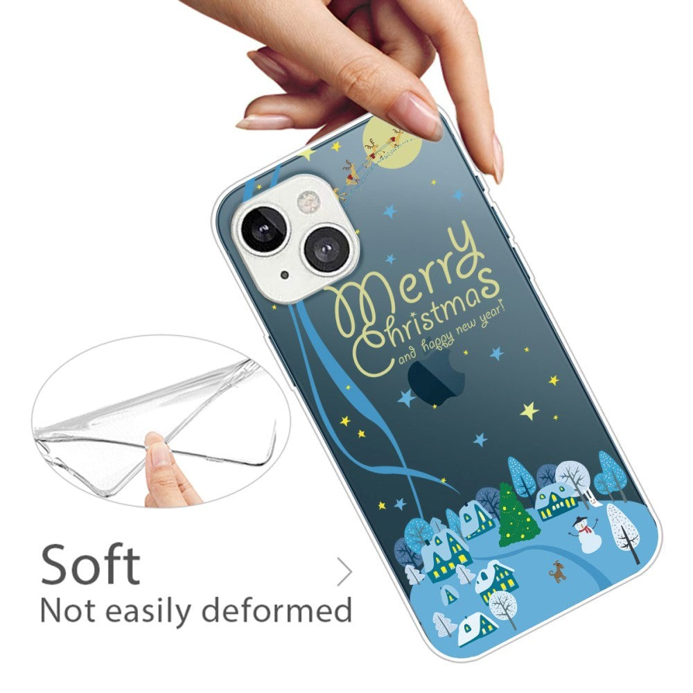iPhone 13 Plast Juletui - Gjennomsiktig - Julaften