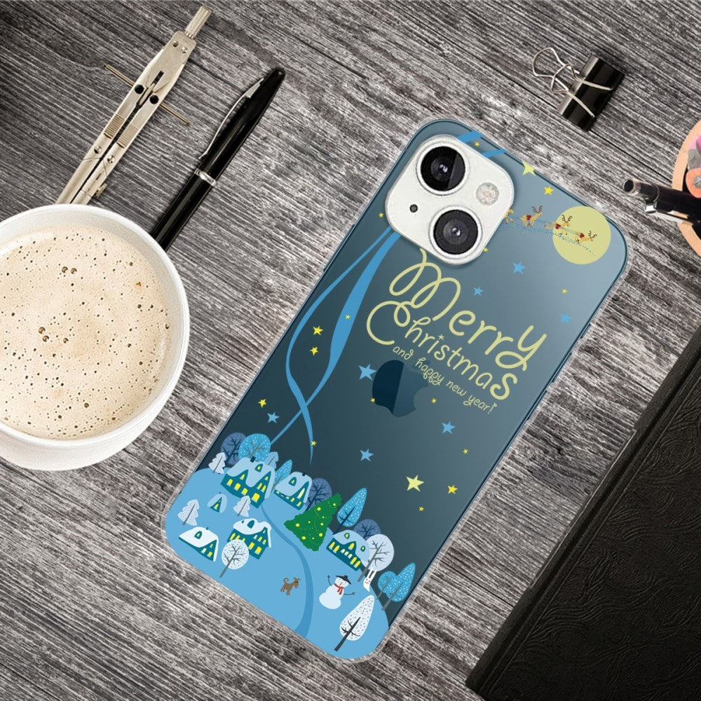 iPhone 13 Plast Juletui - Gjennomsiktig - Julaften