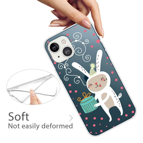 iPhone 13 plast juledeksel - Gjennomsiktig - Gavekanin