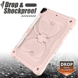 iPad 10,2" (2021 / 2020 / 2019) Butterfly Kickstand Kids Case - Rosa