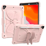 iPad 10,2" (2021 / 2020 / 2019) Butterfly Kickstand Kids Case - Rosa