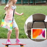iPad 10,2" (2021 / 2020 / 2019) Butterfly Kickstand Kids Case - Rainbow V3
