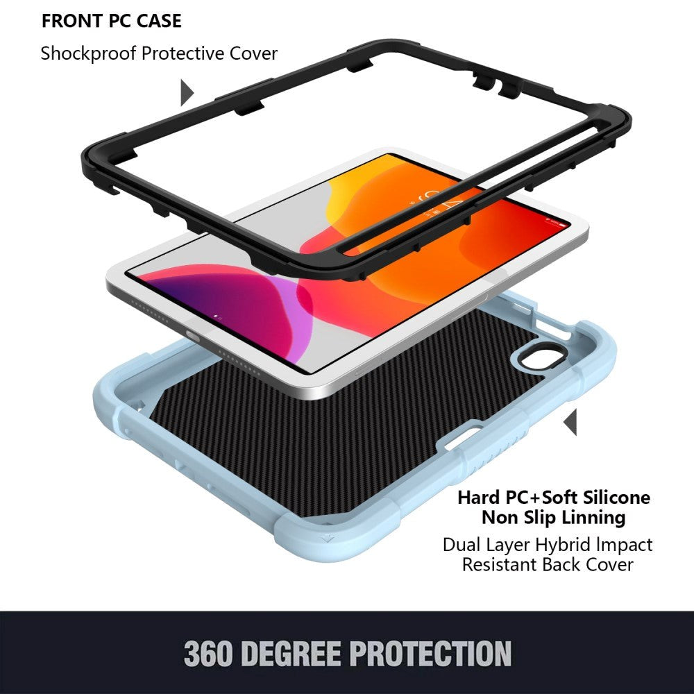 iPad Mini (2021) Butterfly Kickstand Børne Cover - Blå