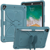 iPad (2018) / iPad (2017) / iPad Air 2 Butterfly Kickstand Kids Case - Mørkegrønn