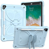 iPad (2018) / iPad (2017) / iPad Air 2 Butterfly Kickstand Kids Case - Blå