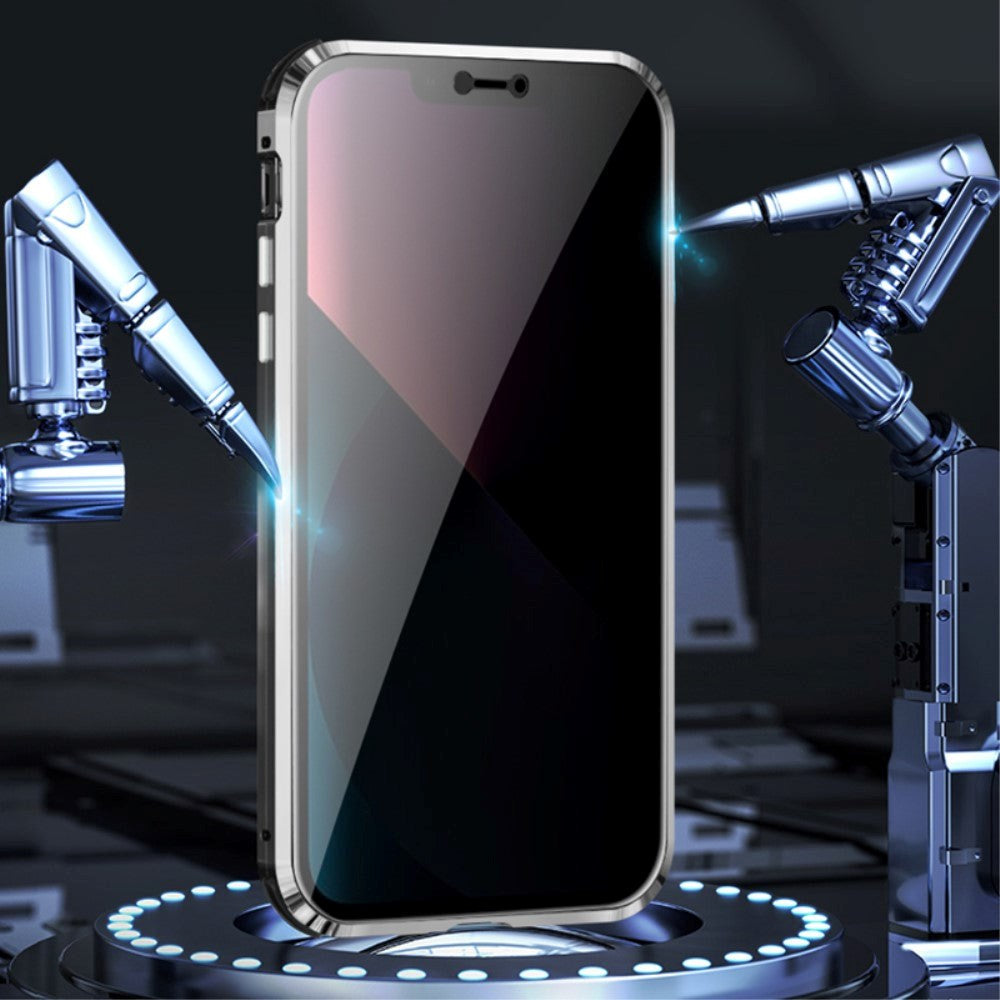 iPhone 13 Pro Max Magnetic Privacy Cover m. Glass bak og front - svart