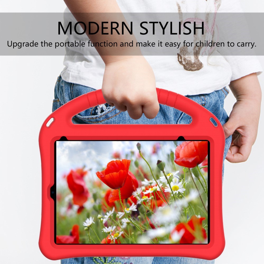 EIDERWOOD Barnevennlig deksel til iPad mini (2024) / mini (2021) med stativ - rød