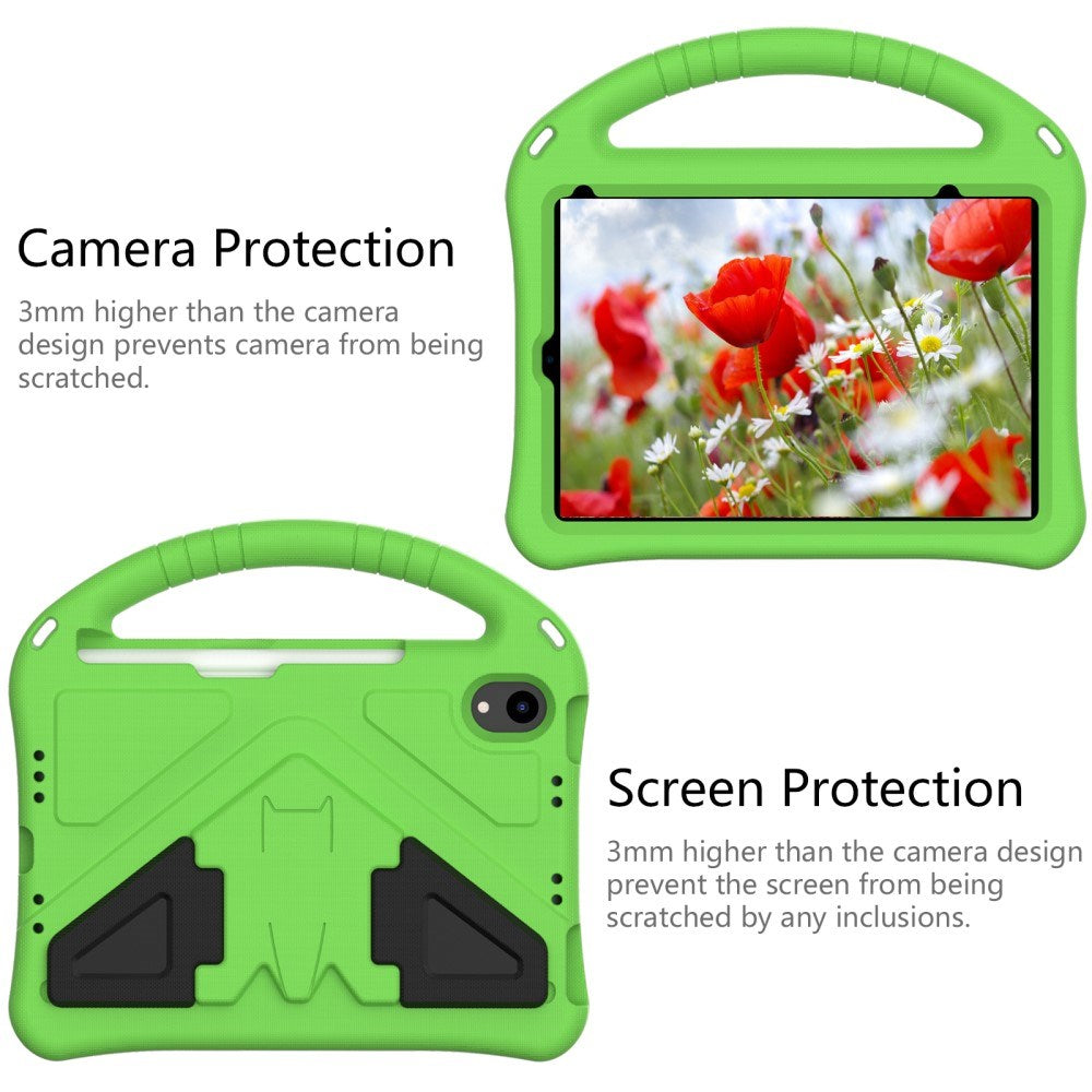 EIDERWOOD Barnevennlig deksel for iPad mini (2024) / mini (2021) med Kickstand - Grønn