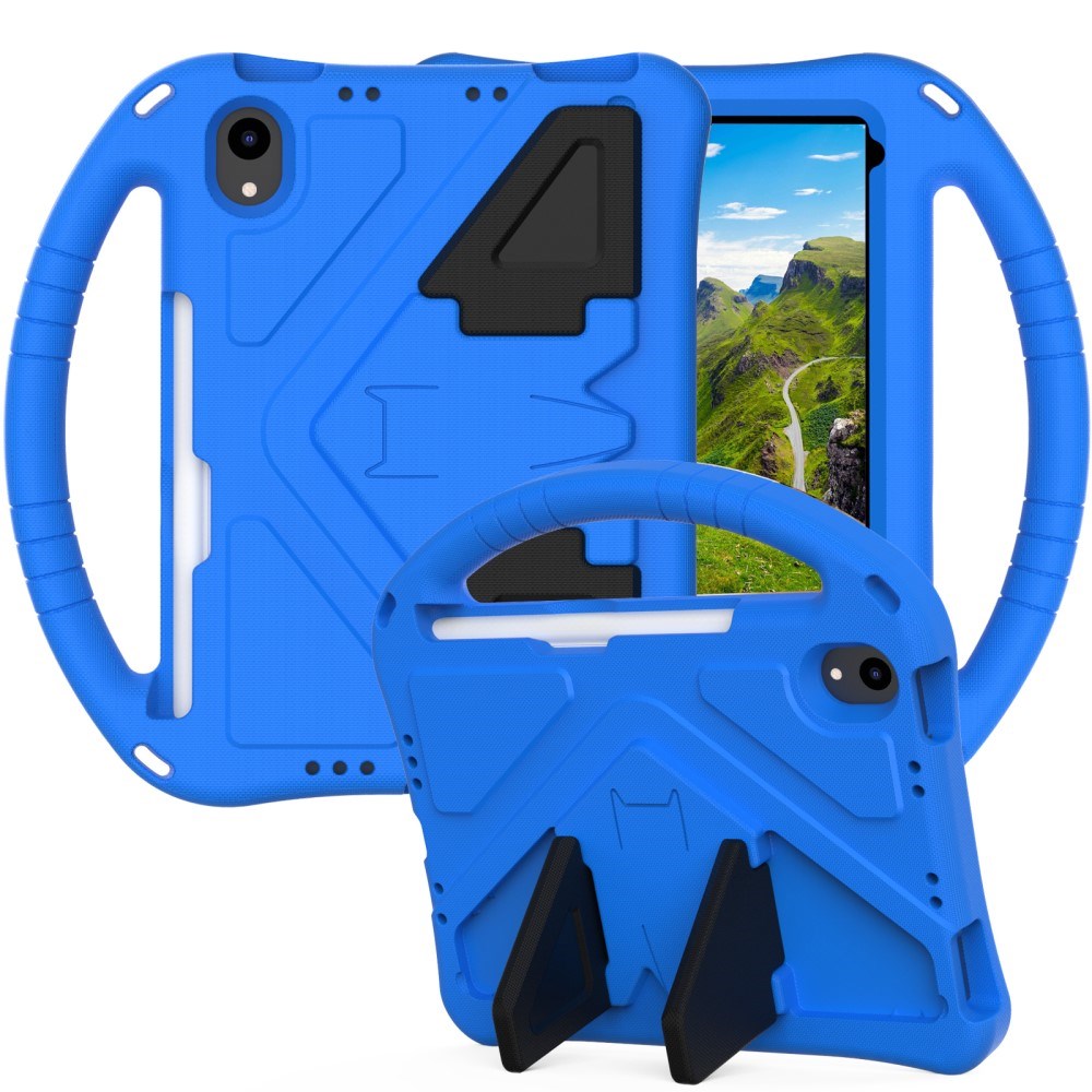 EIDERWOOD Barnevennlig veske for iPad mini (2024) / mini (2021) med Kickstand – Blå