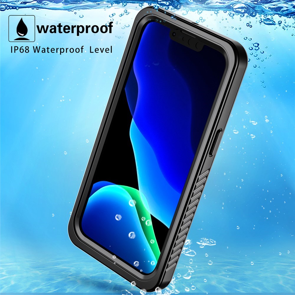 iPhone 13 Pro IP68 Støv- & Vandtæt Case - Gennemsigtig / Sort