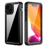 iPhone 13 Mini IP68 Støv- & Vandtæt Case - Gennemsigtig / Sort